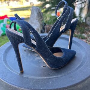 Shoe Dazzle Dark Denim Heels